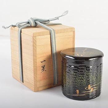 Amazon.co.jp: 茶道具 蒔絵師 蓑輪一星作 蜻蛉蒔絵 螺鈿装飾